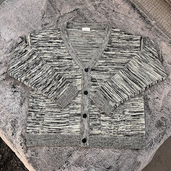 John Elliott - Glitch Cardigan Sweater Size 3 - Green, Grey - Picture 3 of 7